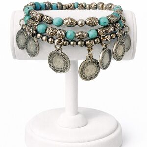 Multi strand charm bracelet